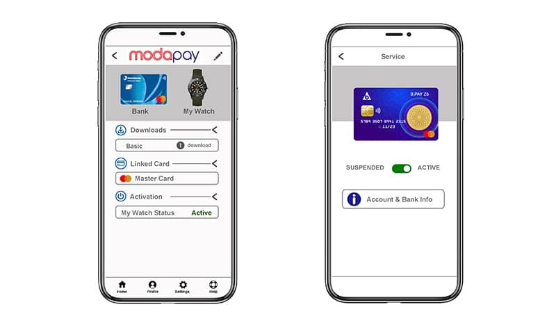 Manage wearables in the modapay app