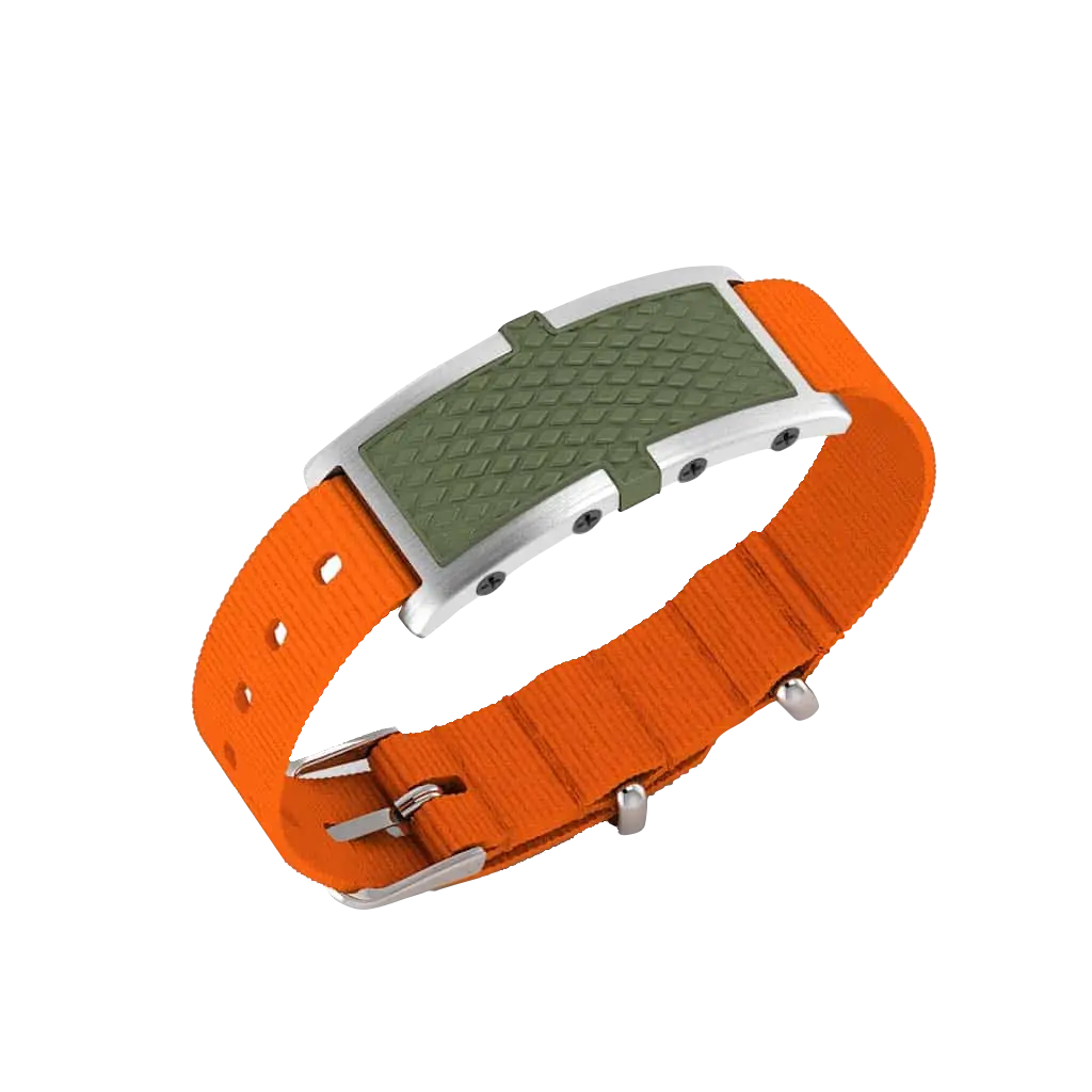 OXFORD CONTACTLESS PAYMENT BRACELET (KHAKI-ORANGE)